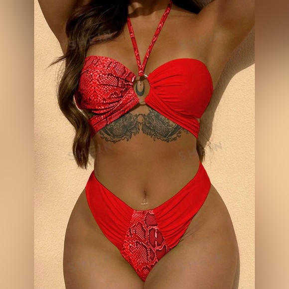 Snakeskin Halter Bikini - Picture 3 of 3